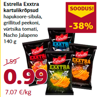 Allahindlus - Estrella Exxtra kartulikrõpsud