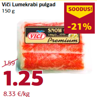 Allahindlus - Viči Lumekrabi pulgad 150 g