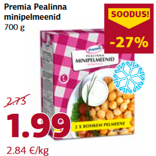 Allahindlus - Premia Pealinna minipelmeenid 700 g