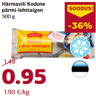 Allahindlus - Härmavili Kodune pärmi-lehttaigen 500 g