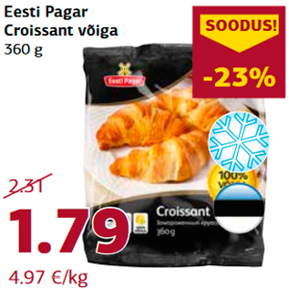 Allahindlus - Eesti Pagar Croissant võiga 360 g