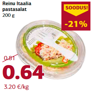 Allahindlus - Reinu Itaalia pastasalat 200 g