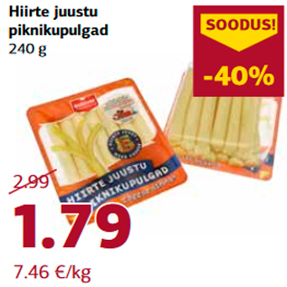 Allahindlus - Hiirte juustu piknikupulgad 240 g