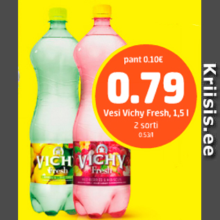 Allahindlus - Vesi Vishy Fresh, 1,5 l /2 sorti