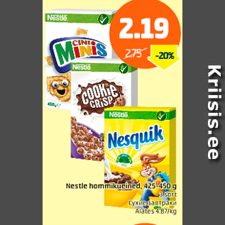 Allahindlus - Nestle hommikueined