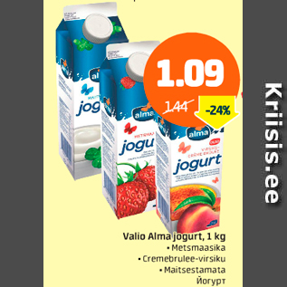 Allahindlus - Valio Alma jogurt, 1 kg