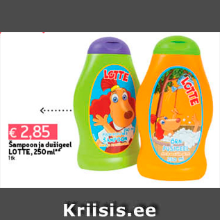 Allahindlus - Šampoon ja dušigeel LOTTE, 250 ml**