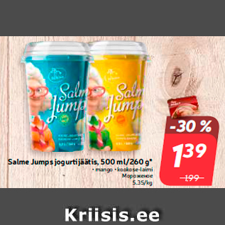 Allahindlus - Salme Jumps jogurtijäätis, 500 ml/260 g*