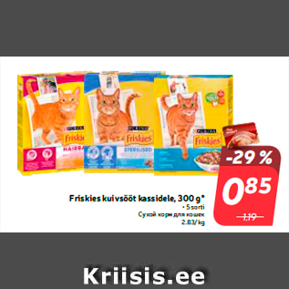 Allahindlus - Friskies kuivsööt kassidele, 300 g*