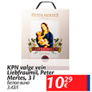 Allahindlus - KPN valge vein Liebfraumil, Peter Martes, 3 l