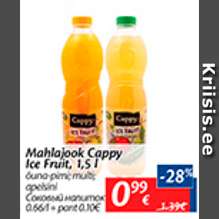 Allahindlus - Mahlajook Cappy Ice Fruit, 1,5 l