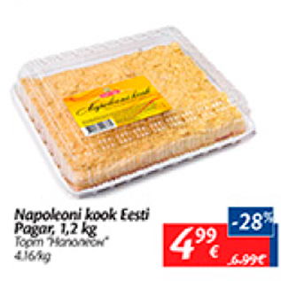 Allahindlus - Napoleoni kook Eesti Pagar, 1,2 kg