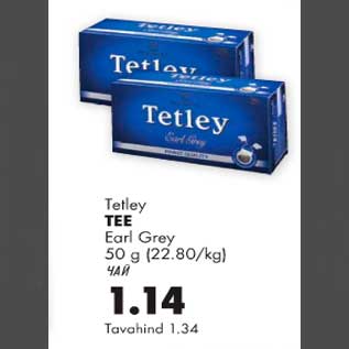 Allahindlus - Tee Tetley Earl Grey