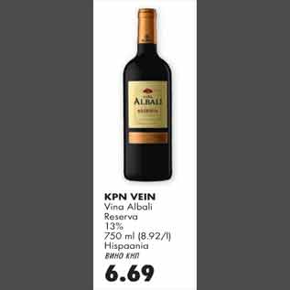 Allahindlus - KPN vein Vina Albali Reserva Hispaania