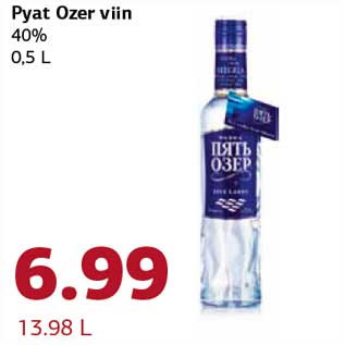 Allahindlus - Pyat Ozer viin 40% 0,5 L