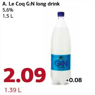 Allahindlus - A. Le Coq G:N long drink 5,6% 1,5 L