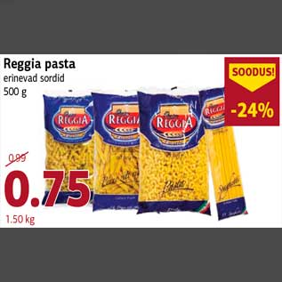 Allahindlus - Reggia pasta erinevad sordid 500 g