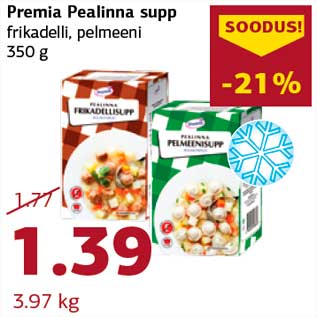 Allahindlus - Premia Pealinna supp frikadelli, pelmeeni 350 g