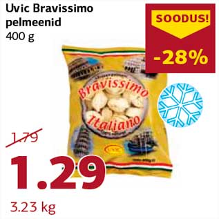 Allahindlus - Uvic Bravissimo pelmeenid 400 g