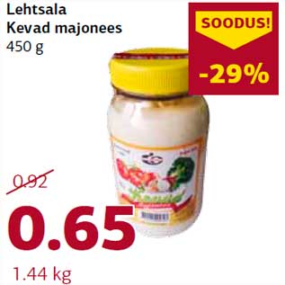 Allahindlus - Lehtsala Kevad majonees 450 g