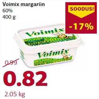 Allahindlus - Voimix margariin 60% 400 g