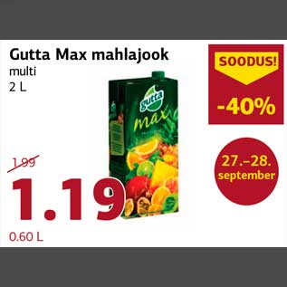 Allahindlus - Gutta Max mahlajook multi 2 L