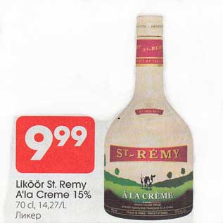 Allahindlus - Liköör St.Remy A´la Creme