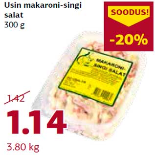 Allahindlus - Usin makaroni-singi salat 300 g