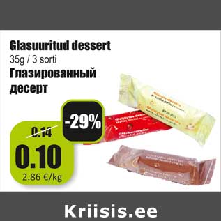 Allahindlus - Glasuuritud dessert 35g / 3 sorti