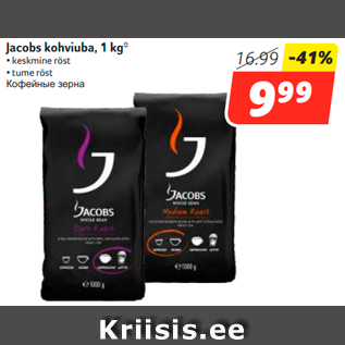 Allahindlus - Jacobs kohviuba, 1 kg*