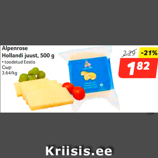 Allahindlus - Alpenrose Hollandi juust, 500 g