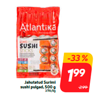 Allahindlus - Jahutatud Surimi sushi pulgad, 500 g