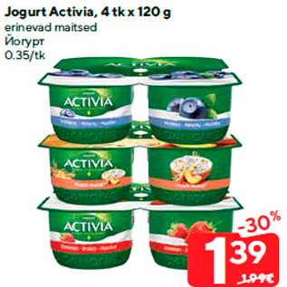 Allahindlus - Jogurt Activia, 4 tk x 120 g