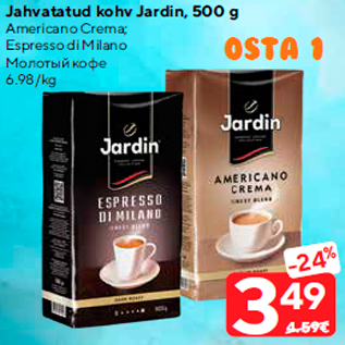 Allahindlus - Jahvatatud kohv Jardin, 500 g