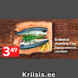 Allahindlus - Sulatatud skumbria, 1 kg