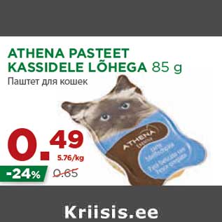 Allahindlus - ATHENA PASTEET KASSIDELE LÕHEGA 85 g