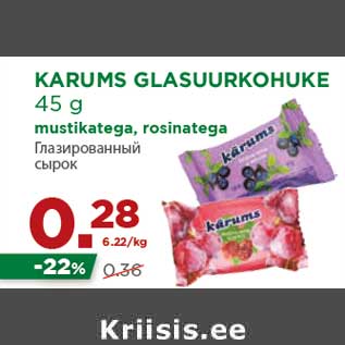 Allahindlus - KARUMS GLASUURKOHUKE 45 g