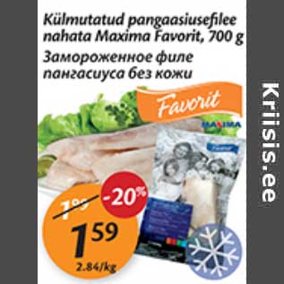 Allahindlus - Külmutatud pangaasiusefilee nahata Maxima Favorit, 700 g