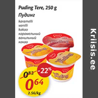 Allahindlus - Puding Tere, 250 g