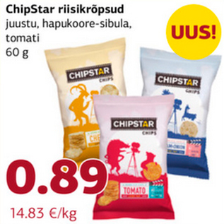 Allahindlus - ChipStar riisikrõpsud