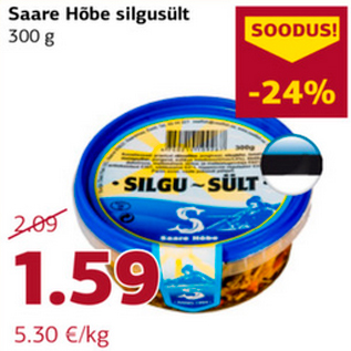 Allahindlus - Saare Hõbe silgusült 300 g