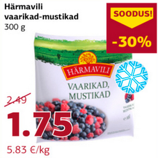 Allahindlus - Härmavili vaarikad-mustikad 300 g