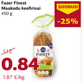 Allahindlus - Fazer Finest Maakodu keefirisai 450 g