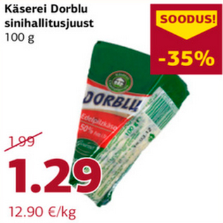 Allahindlus - Käserei Dorblu sinihallitusjuust 100 g