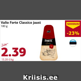 Allahindlus - Valio Forte Classico juust 180 g