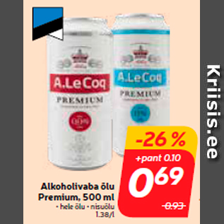 Allahindlus - Alkoholivaba õlu Premium, 500 ml