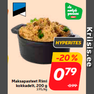 Allahindlus - Maksapasteet Rimi kokkadelt, 200 g