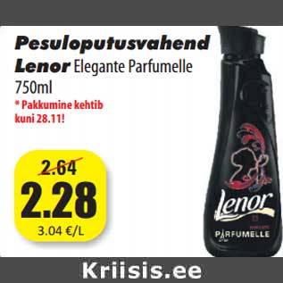 Allahindlus - Pesuloputusvahend Lenor Elegante Parfumelle 750ml