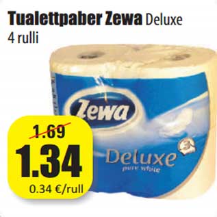 Allahindlus - Tualettpaber Zewa Deluxe 4 rulli