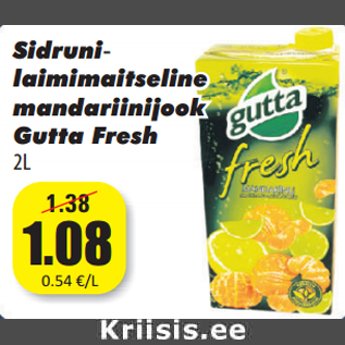 Allahindlus - Sidruni- laimimaitseline mandariinijook Gutta Fresh 2L